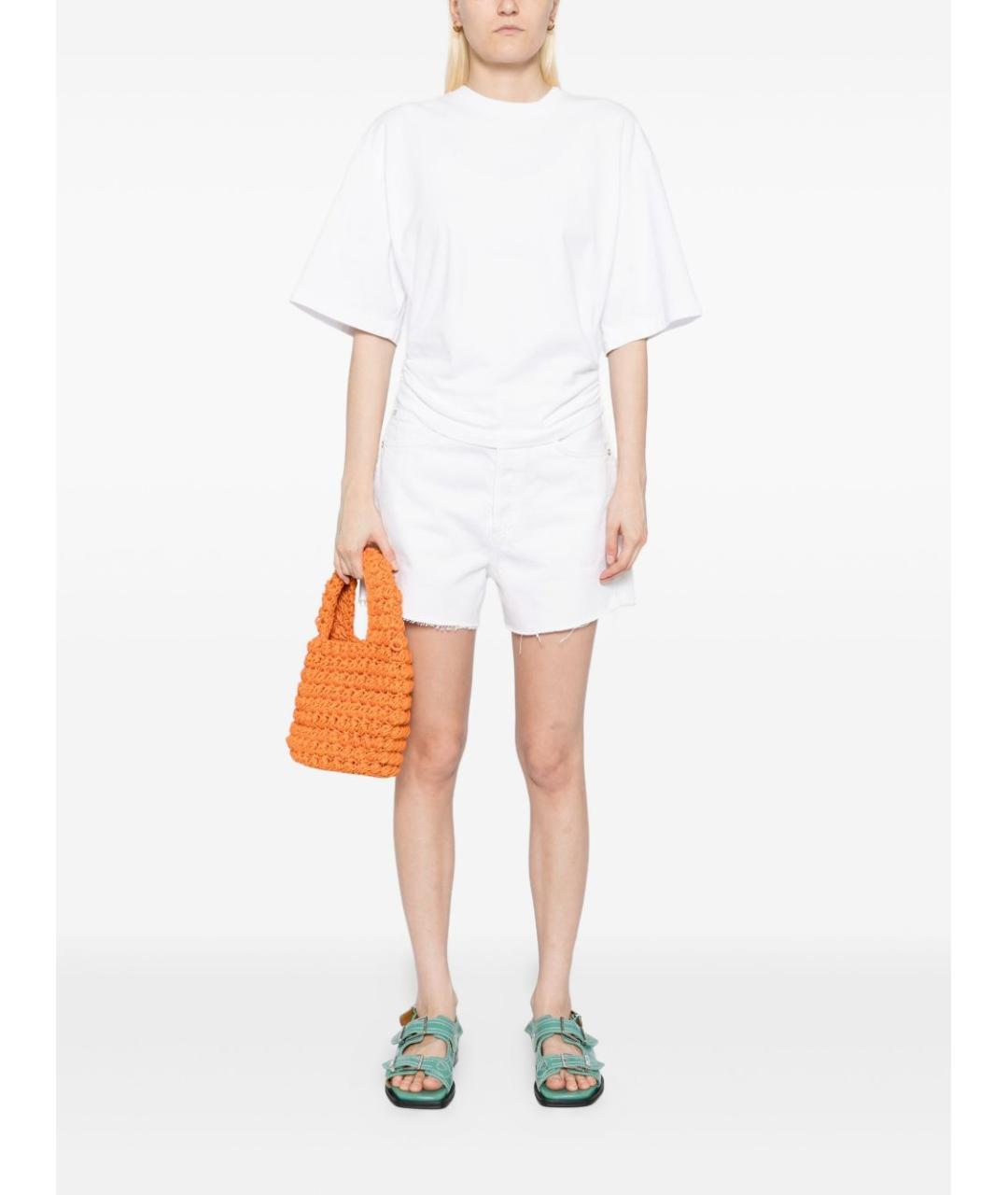 AGOLDE Белая хлопковая футболка, фото 2