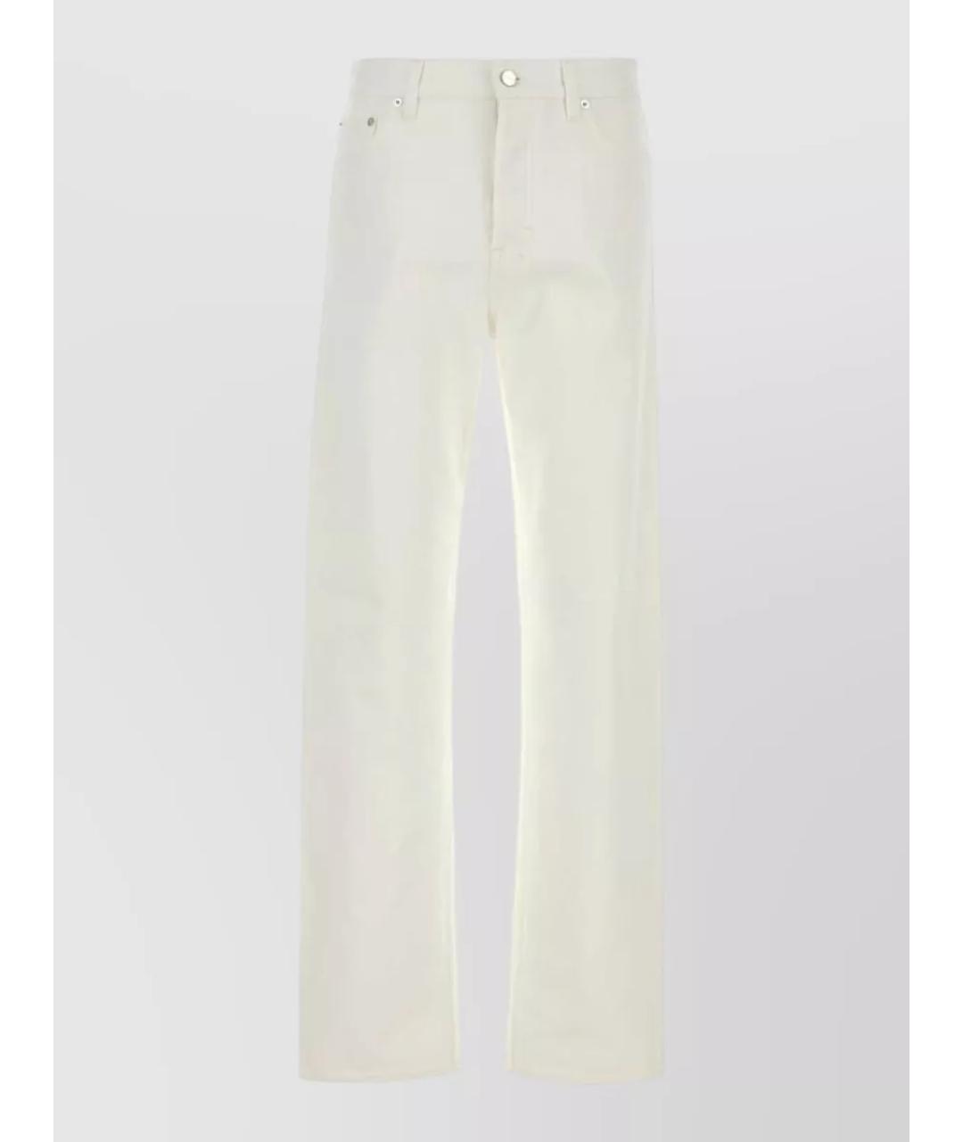 GUCCI Белые хлопковые прямые джинсы, фото 3