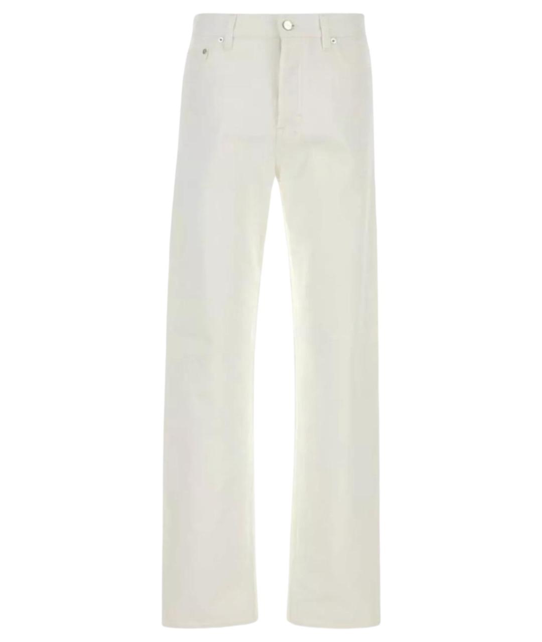 GUCCI Белые хлопковые прямые джинсы, фото 1
