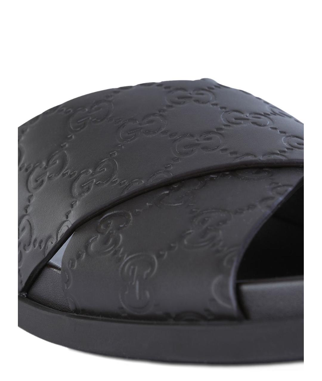 GUCCI Коричневые шлепанцы, фото 4