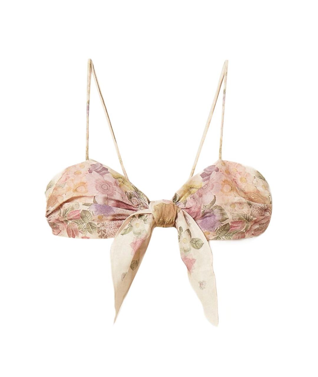 TWIN-SET Мульти льняная майка, фото 1