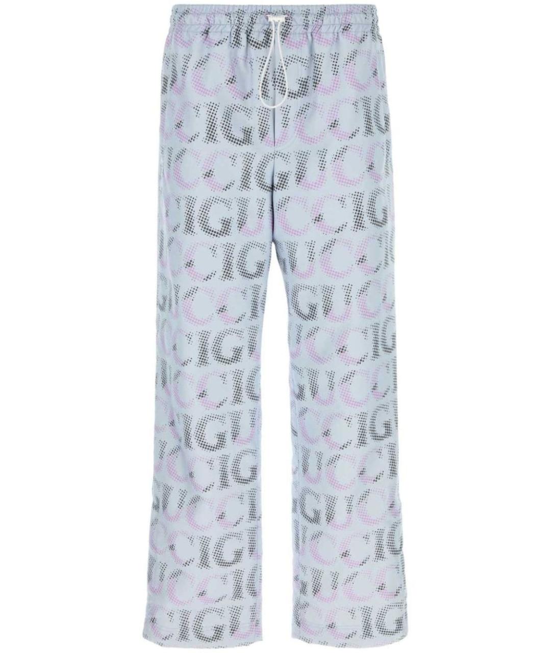 GUCCI Мульти синтетические повседневные брюки, фото 1