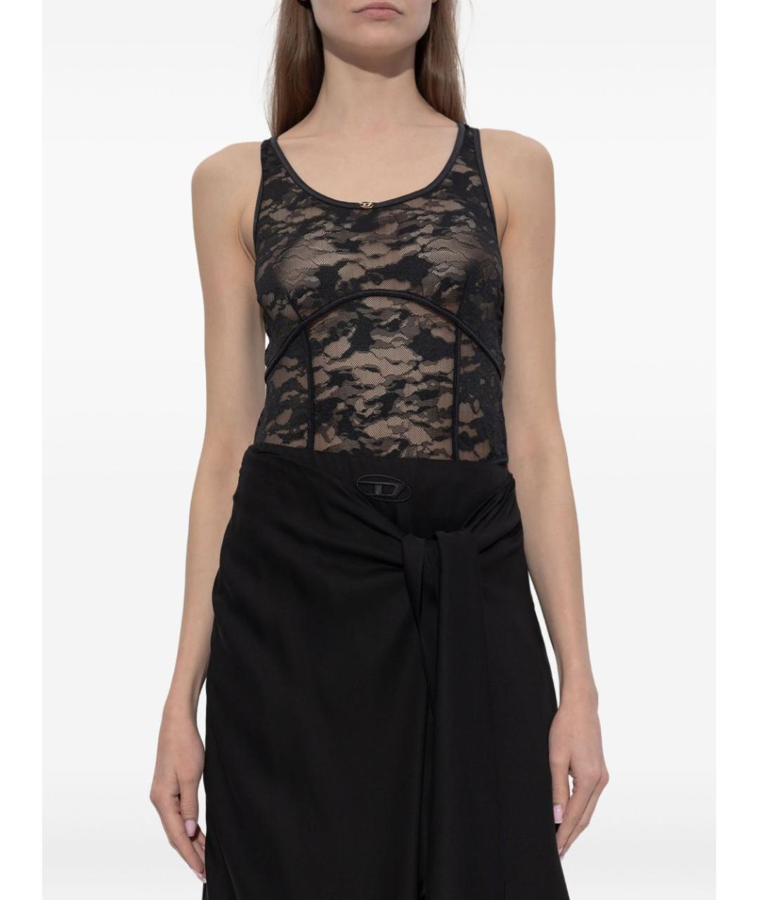 DIESEL Черное полиамидовое боди, фото 2