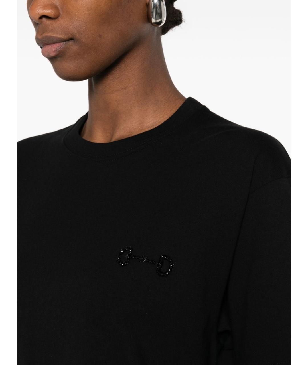 GUCCI Черная хлопковая футболка, фото 4