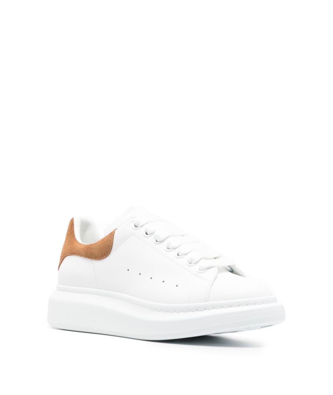 ALEXANDER MCQUEEN Белые кожаные низкие кроссовки / кеды, фото 4