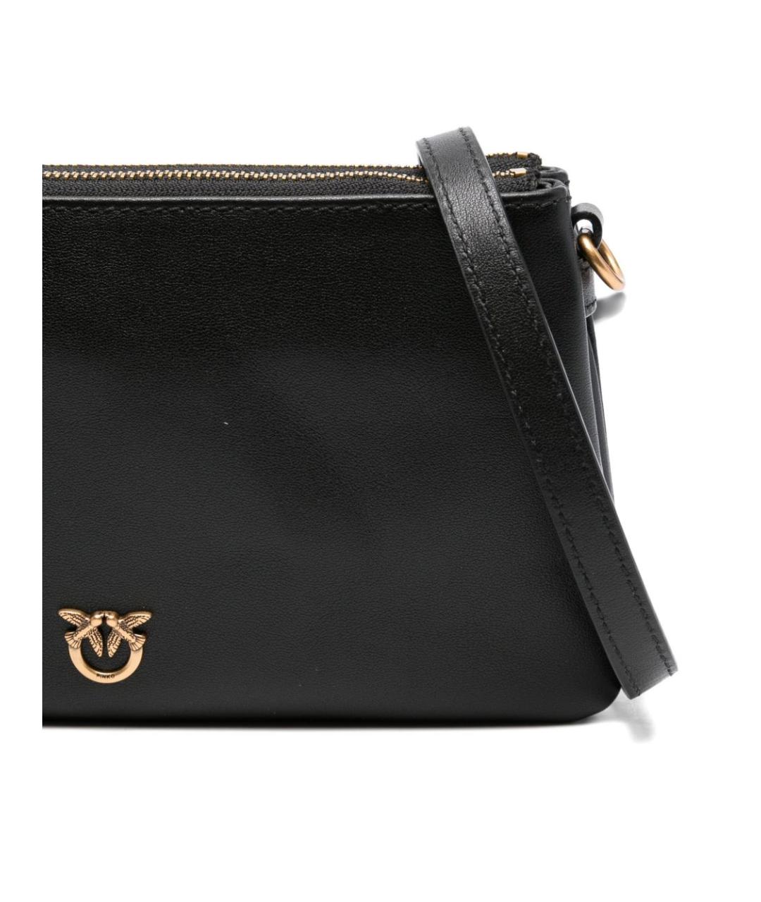 PINKO Черная кожаная сумка через плечо, фото 2