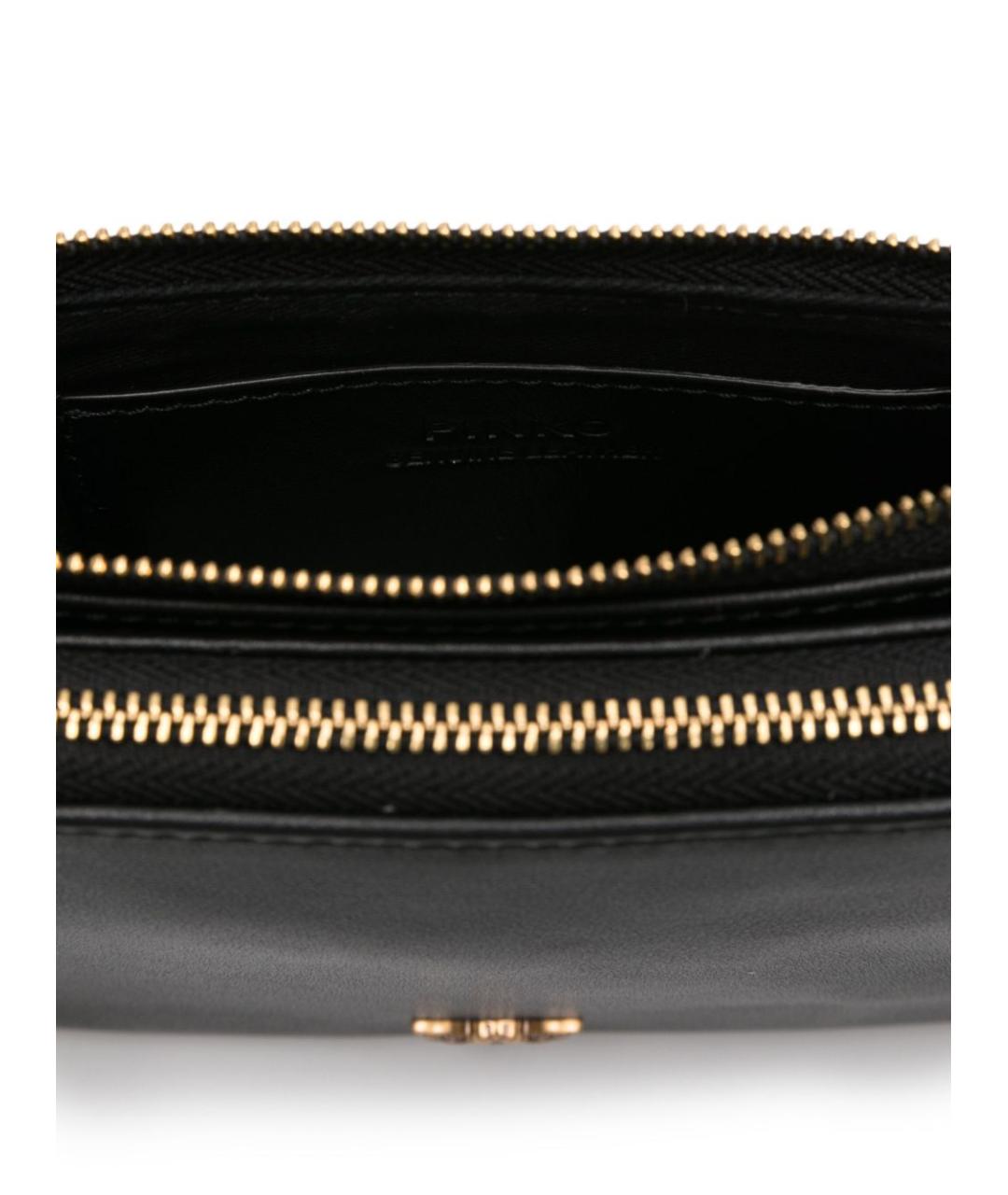 PINKO Черная кожаная сумка через плечо, фото 5