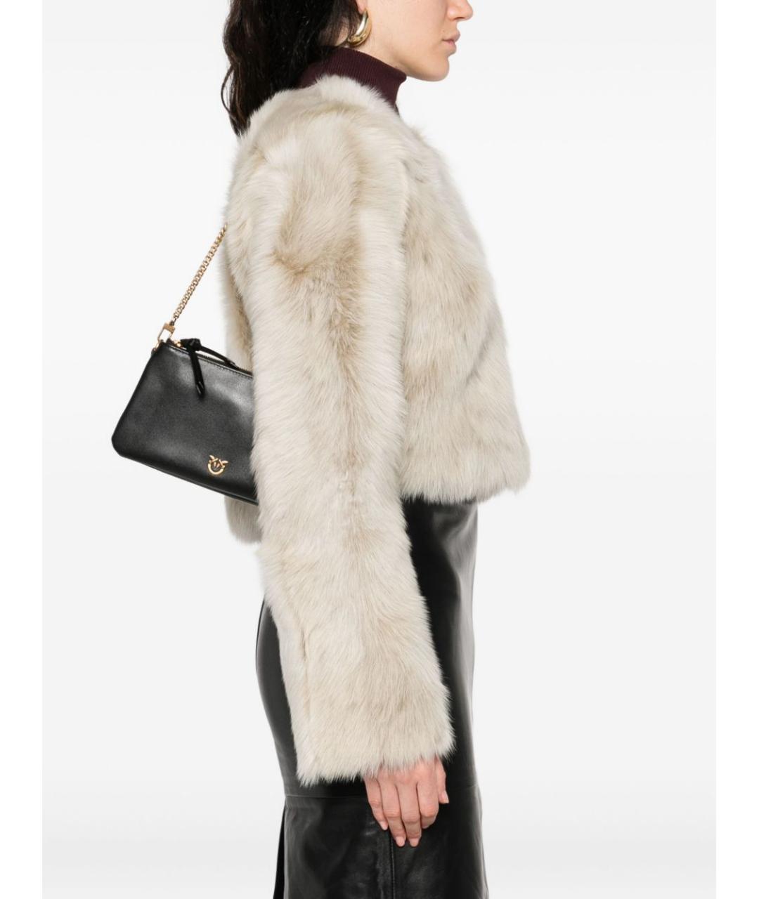 PINKO Черная кожаная сумка через плечо, фото 4