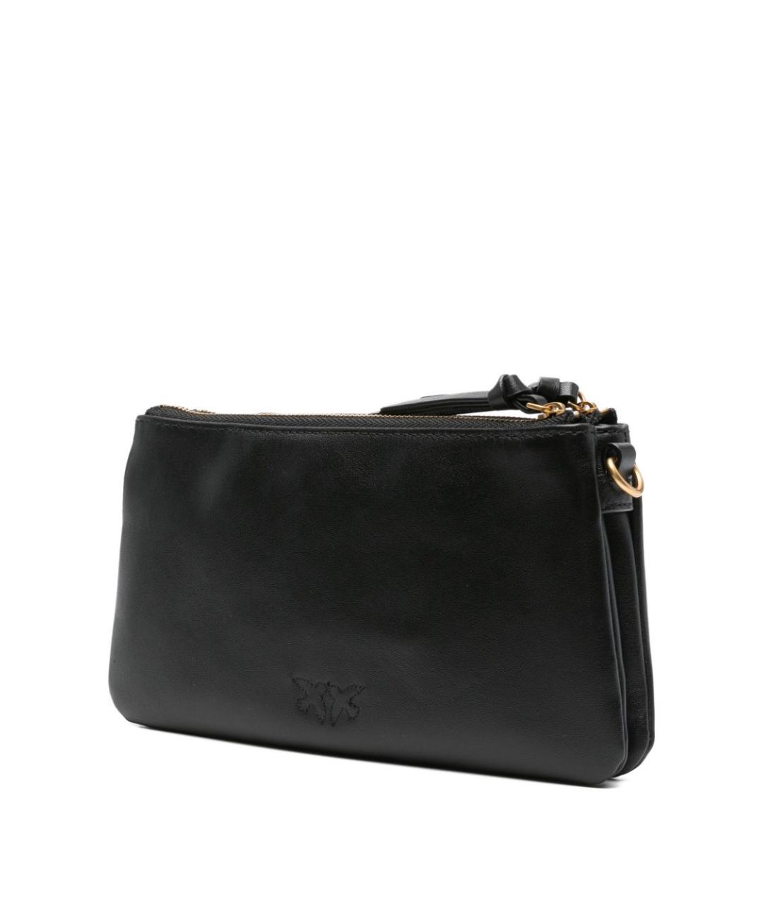 PINKO Черная кожаная сумка через плечо, фото 3