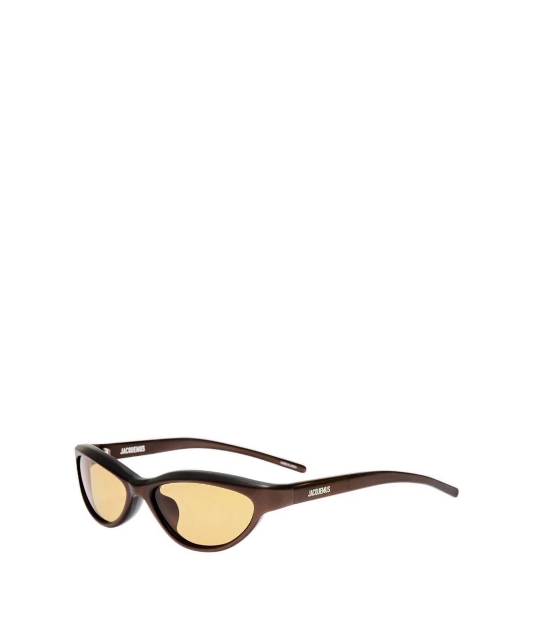 JACQUEMUS Коричневые пластиковые солнцезащитные очки, фото 1