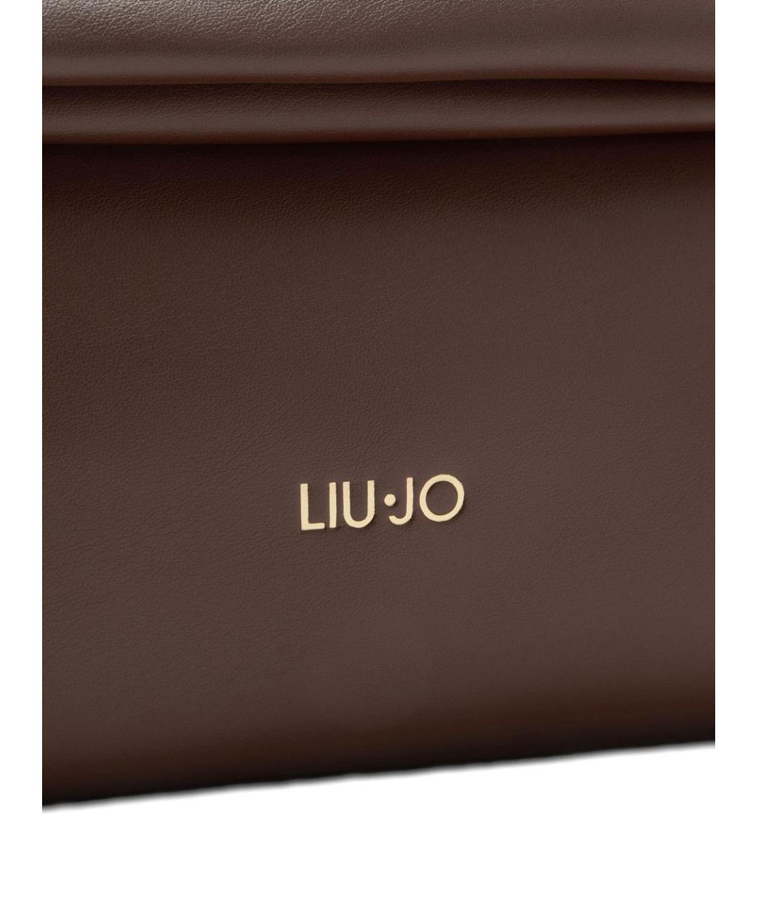 LIU JO Коричневая сумка через плечо из искусственной кожи, фото 4