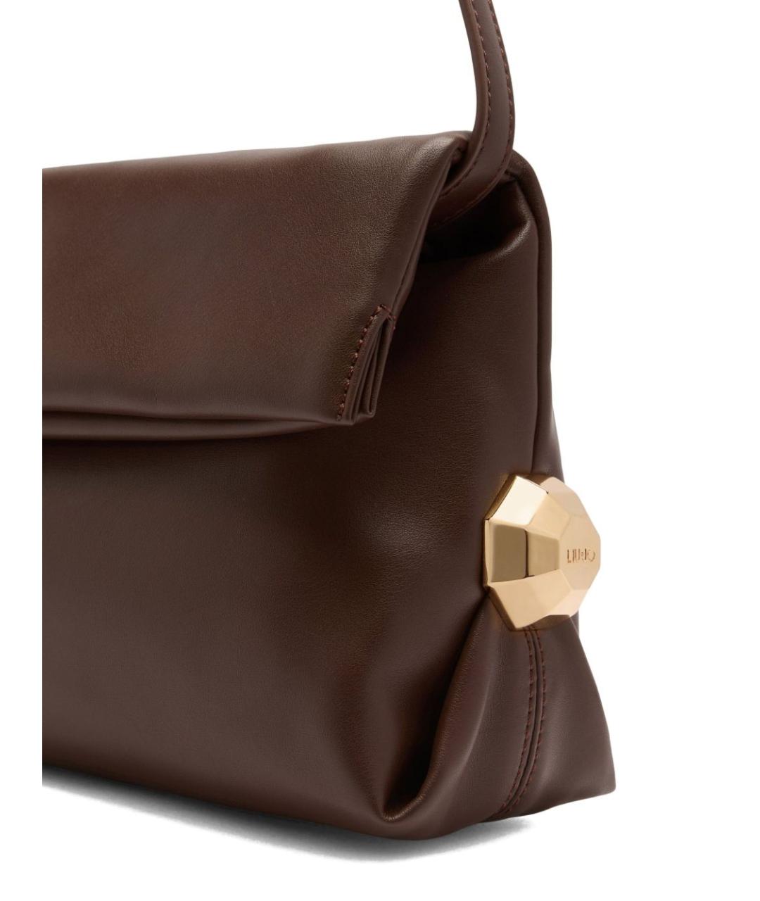 LIU JO Коричневая сумка через плечо из искусственной кожи, фото 5