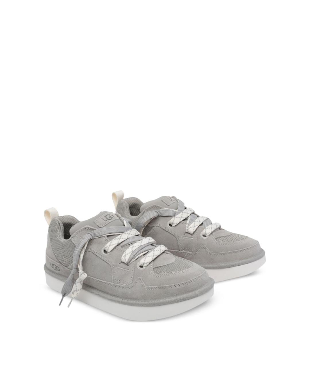 UGG AUSTRALIA Серые замшевые низкие кроссовки / кеды, фото 2