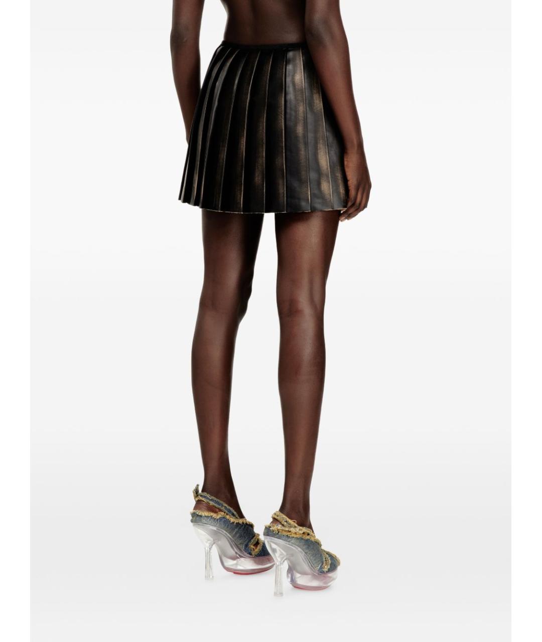 DIESEL Коричневая полиэстеровая юбка мини, фото 4