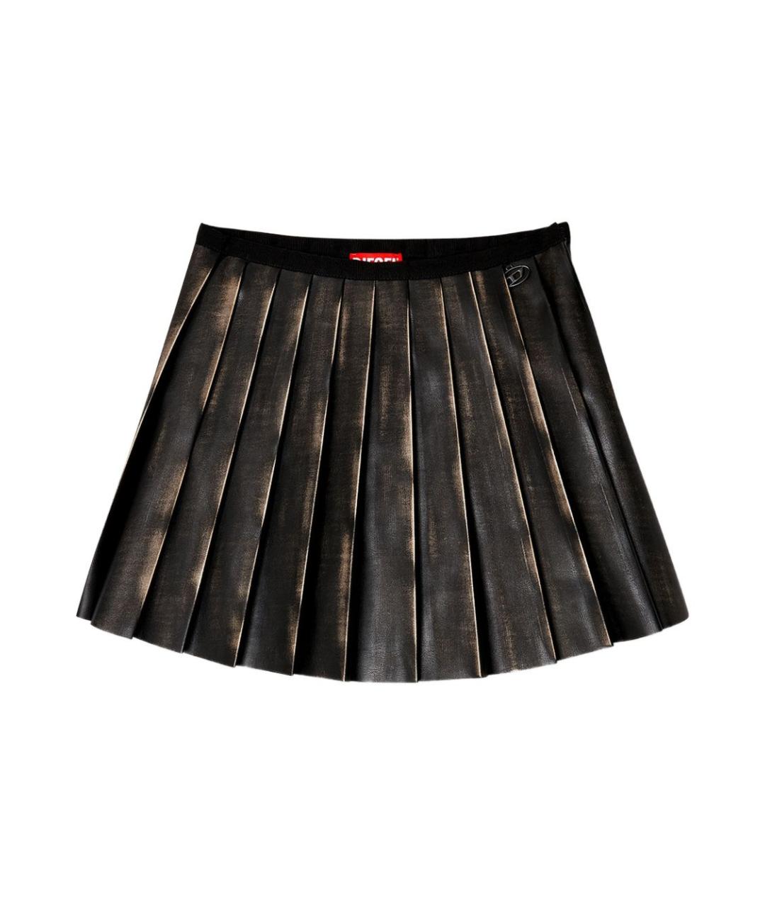 DIESEL Коричневая полиэстеровая юбка мини, фото 1