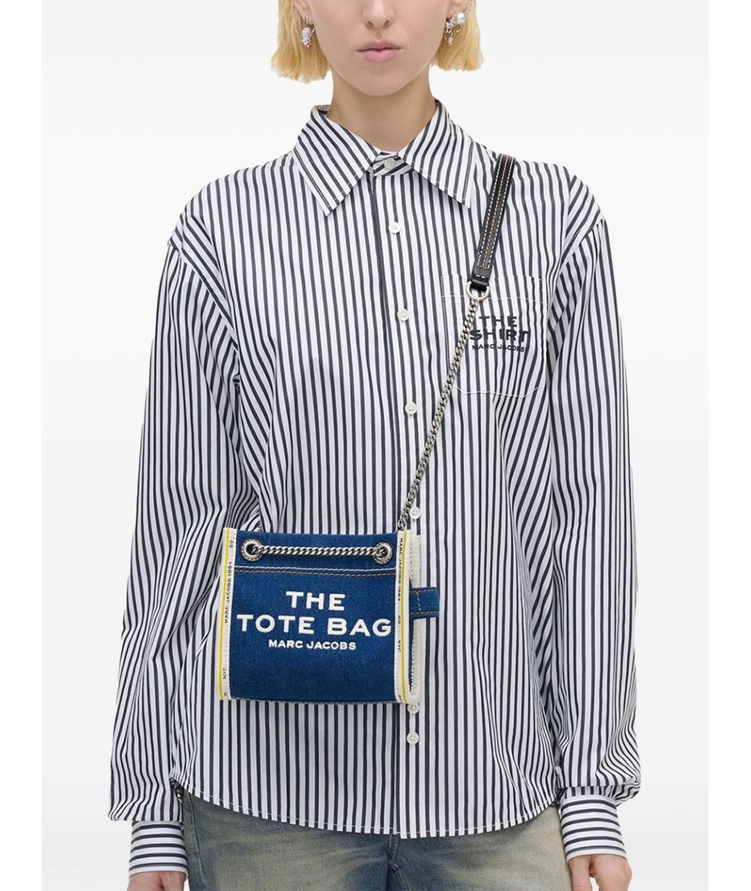 MARC JACOBS Синяя тканевая сумка тоут, фото 7