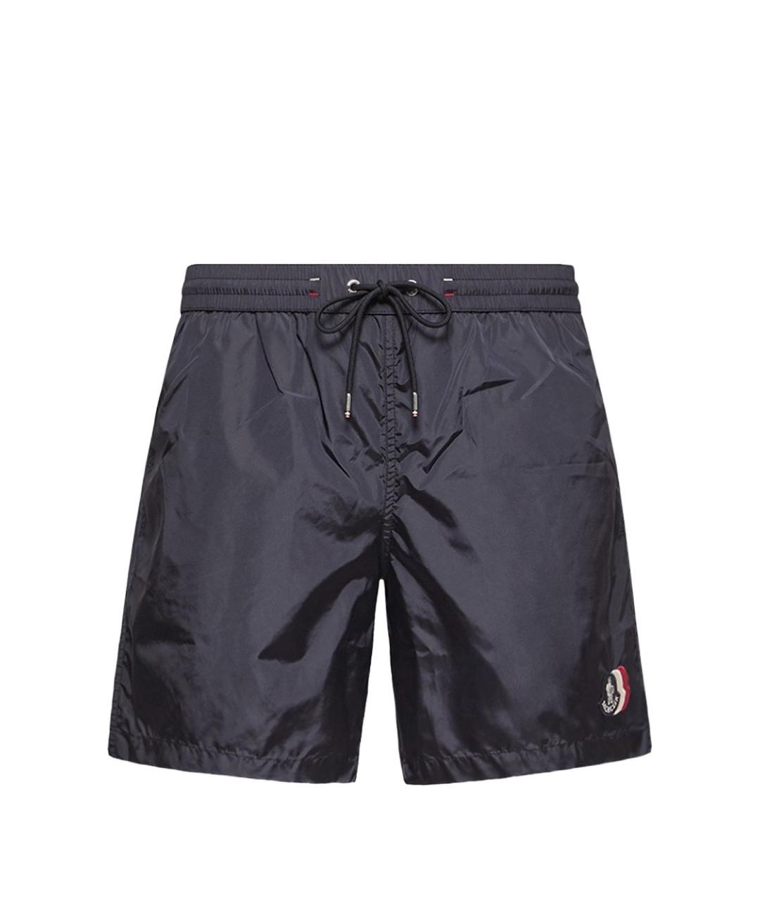 MONCLER Темно-синие полиамидовые шорты, фото 1