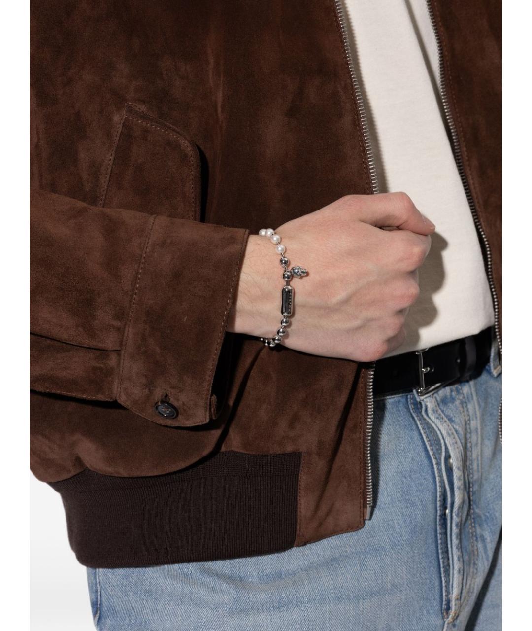 ALEXANDER MCQUEEN Серебрянный латунный браслет, фото 2