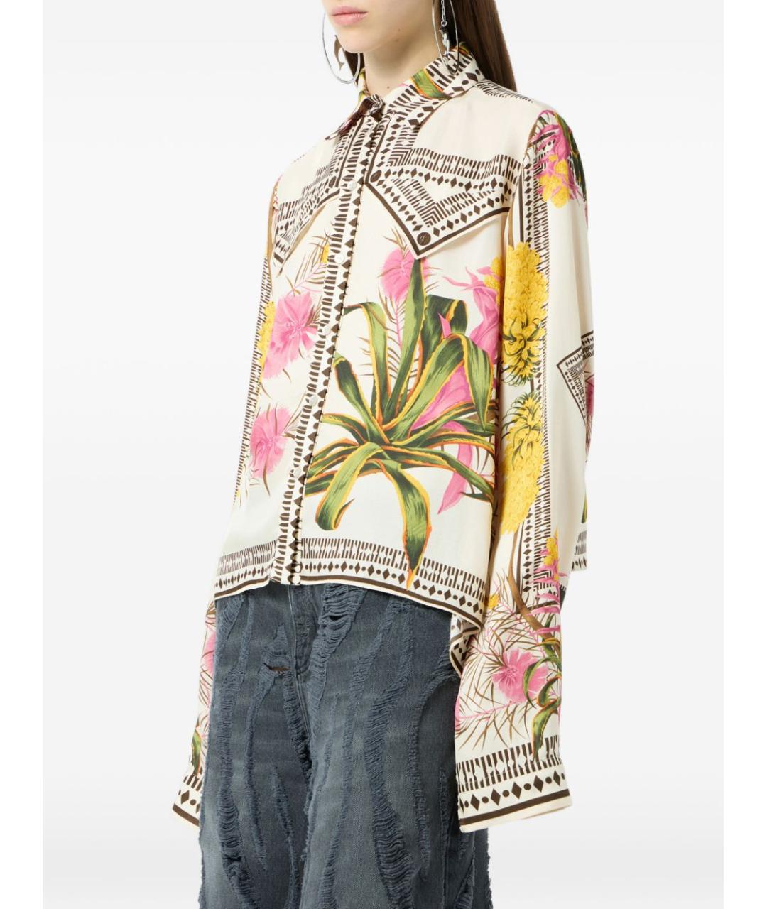 BLUMARINE Мульти вискозная рубашка, фото 2