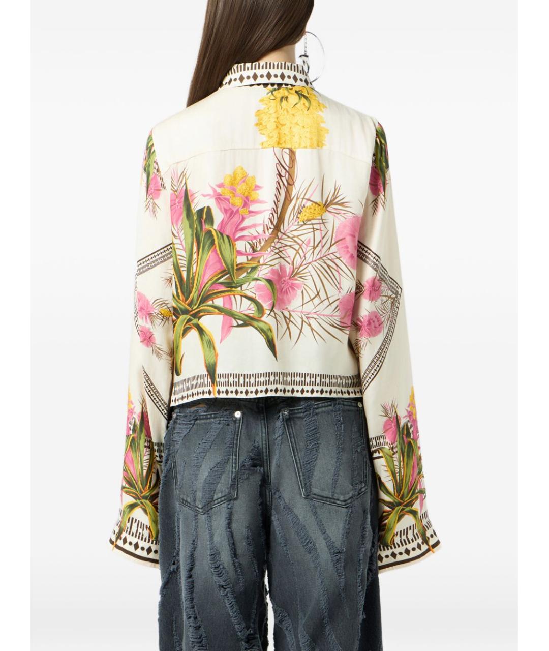 BLUMARINE Мульти вискозная рубашка, фото 3