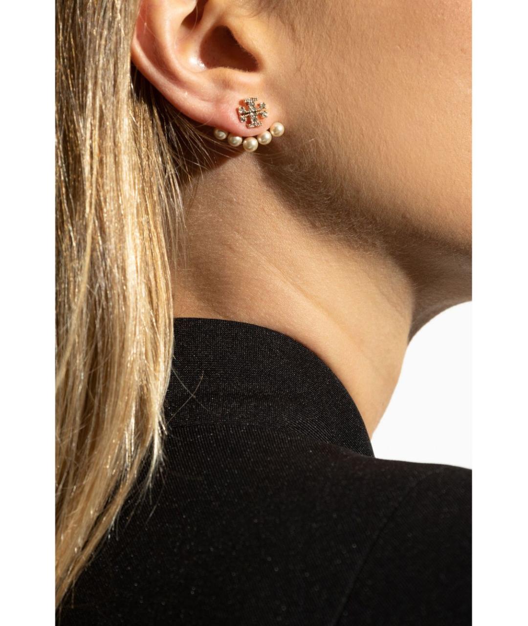 TORY BURCH Золотые металлические серьги, фото 3