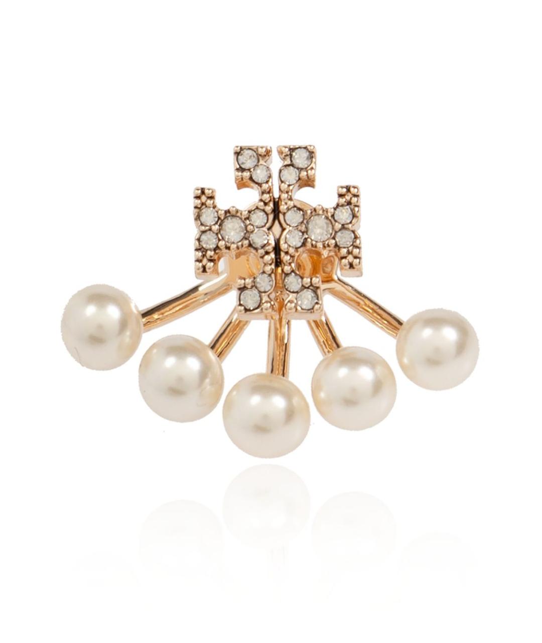 TORY BURCH Золотые металлические серьги, фото 2