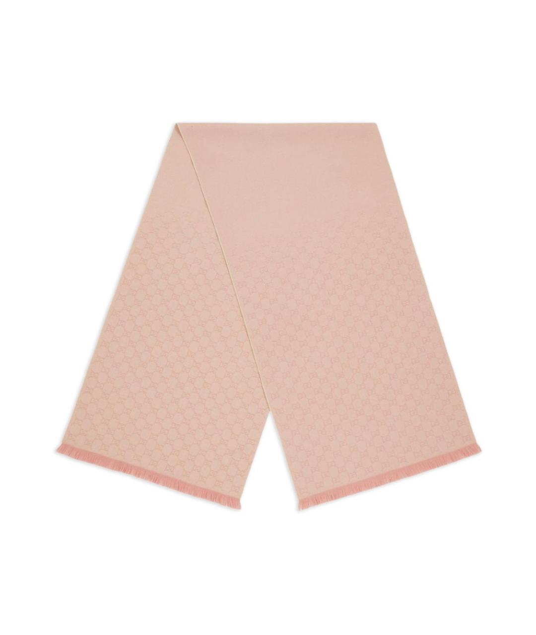 GUCCI Розовый льняной шарф, фото 2