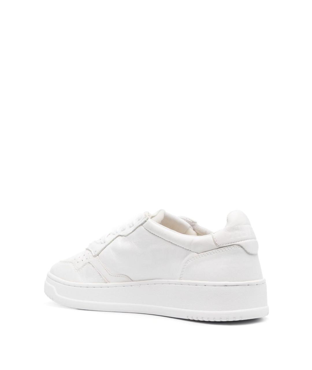 AUTRY Белые кожаные низкие кроссовки / кеды, фото 2