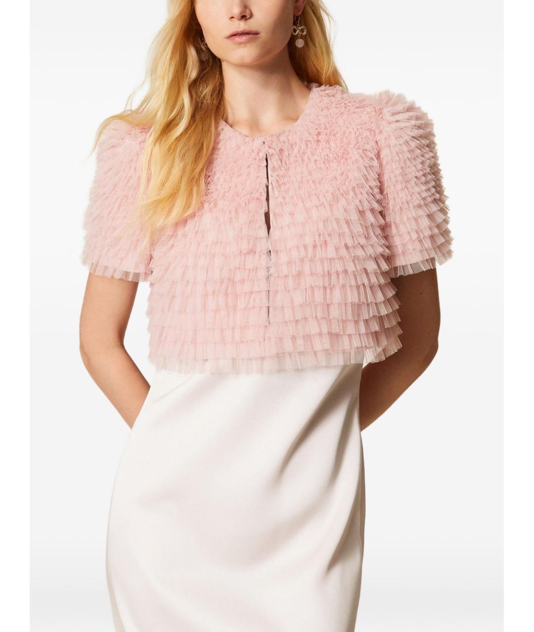 TWIN-SET Розовый кардиган, фото 5