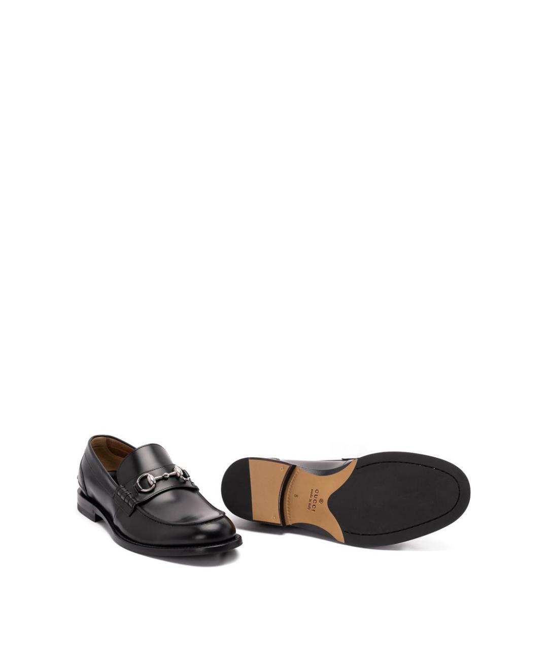 GUCCI Черные кожаные лоферы, фото 4