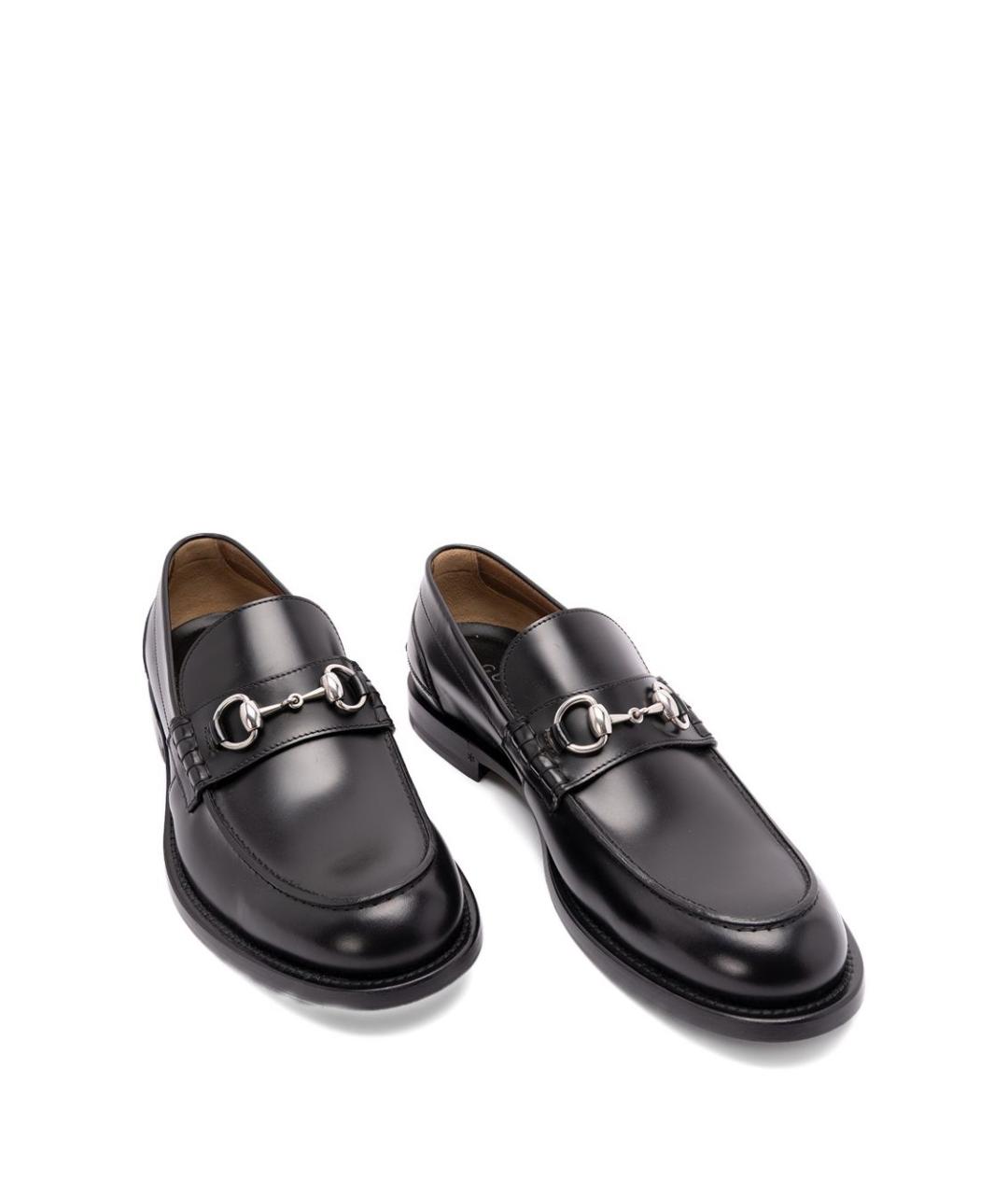 GUCCI Черные кожаные лоферы, фото 5