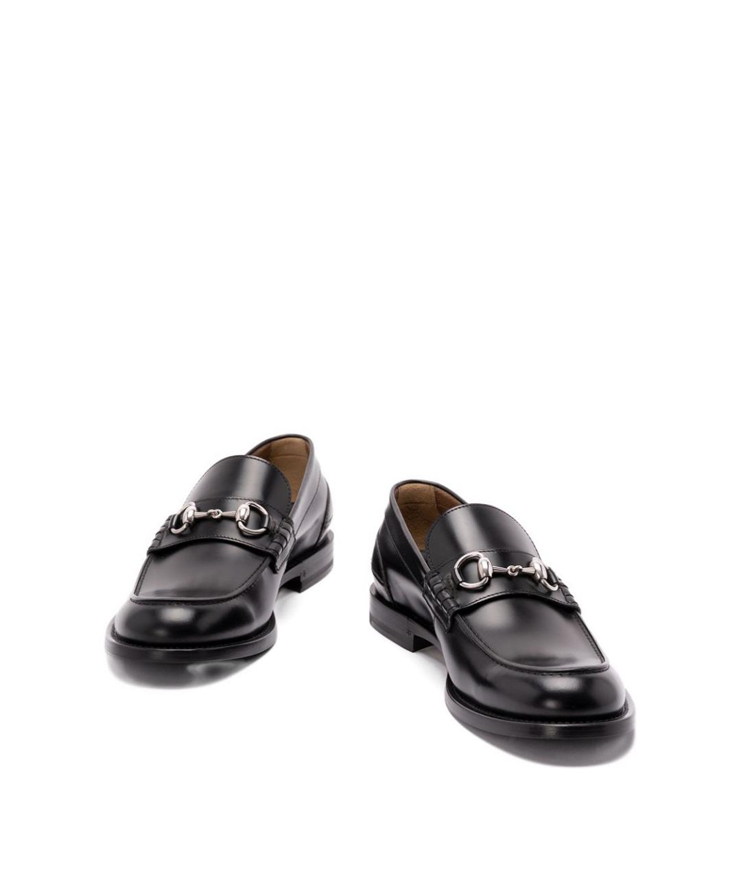 GUCCI Черные кожаные лоферы, фото 3