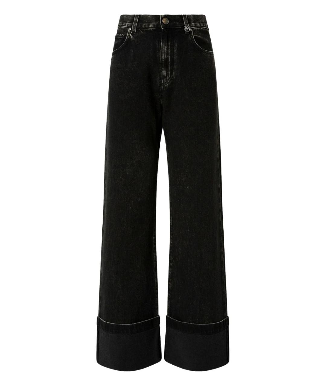 PINKO Черные хлопковые прямые джинсы, фото 1