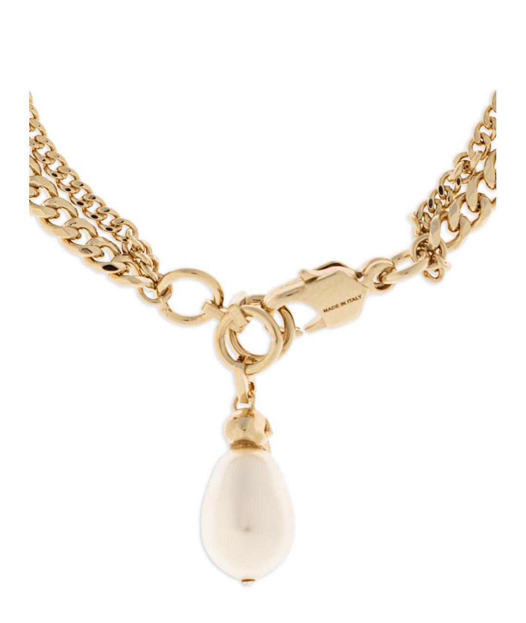 ALEXANDER MCQUEEN Золотой латунный браслет, фото 4