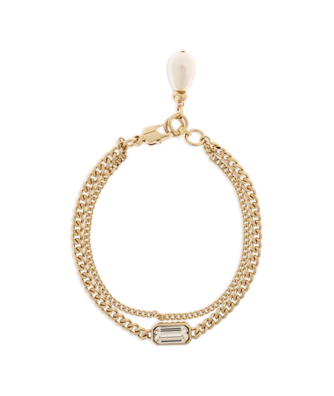 ALEXANDER MCQUEEN Золотой латунный браслет, фото 1