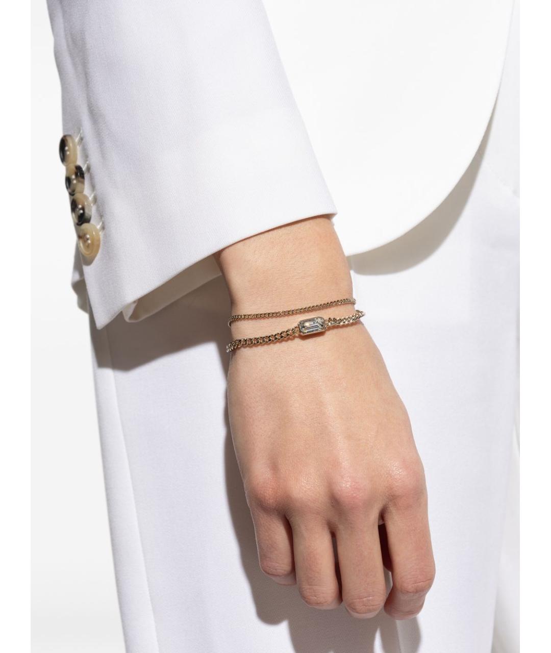 ALEXANDER MCQUEEN Золотой латунный браслет, фото 2