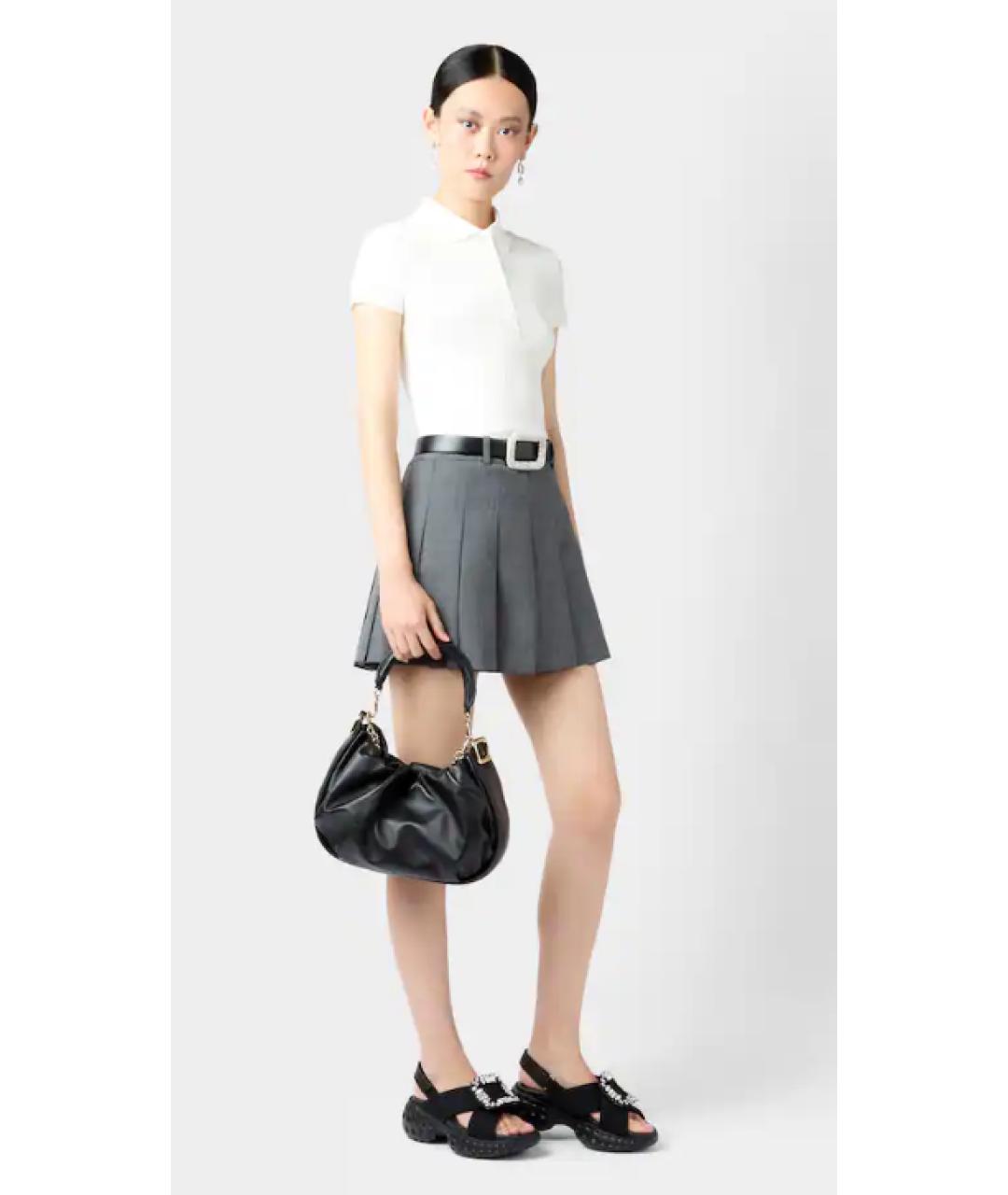 ROGER VIVIER Черная кожаная сумка через плечо, фото 4