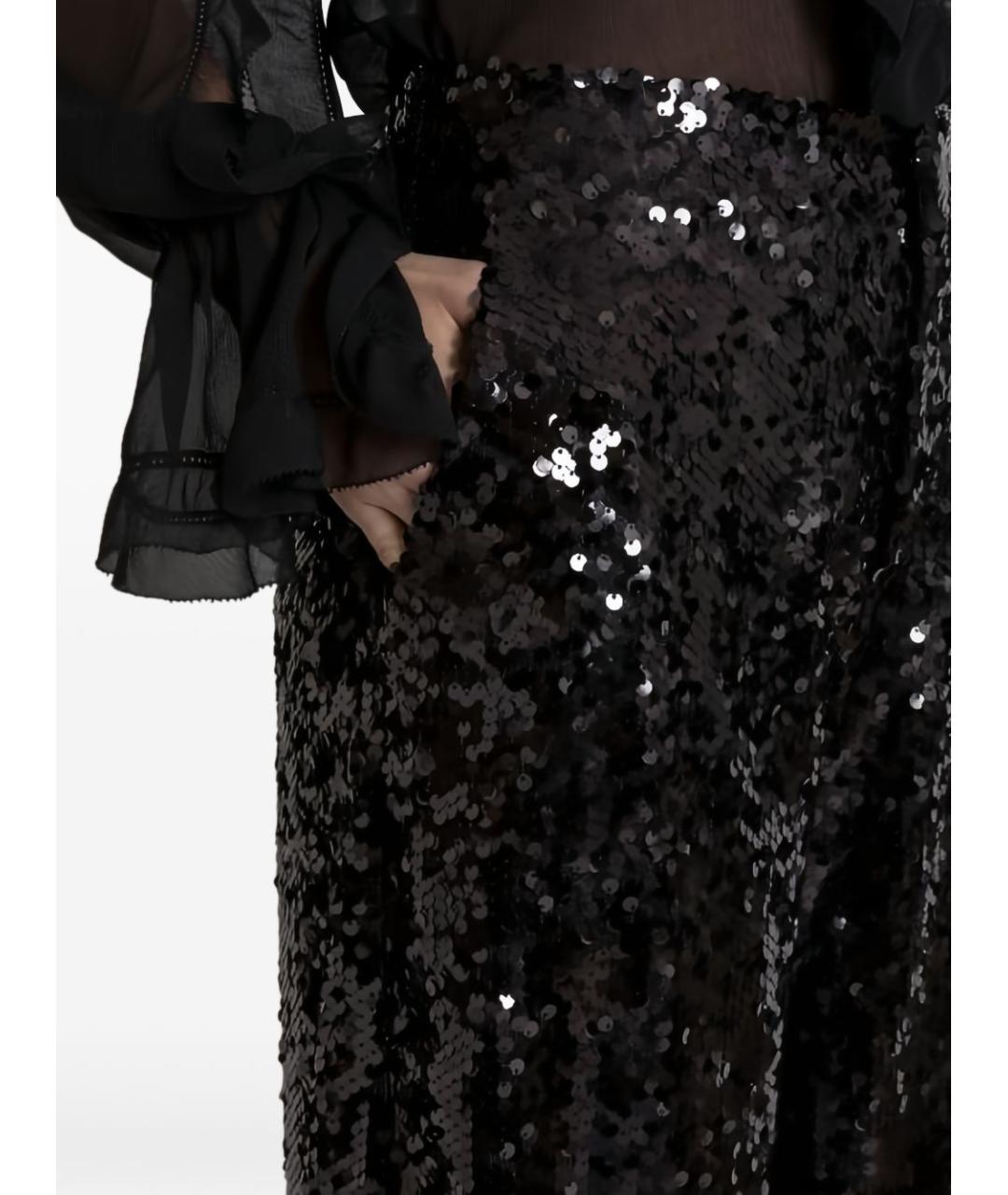 ALBERTA FERRETTI Черные прямые брюки, фото 4