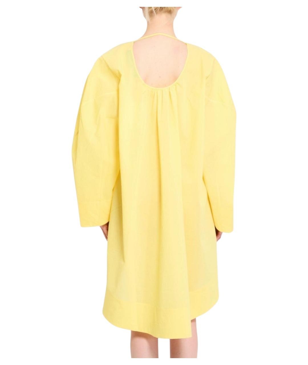JACQUEMUS Желтое хлопковое повседневное платье, фото 2