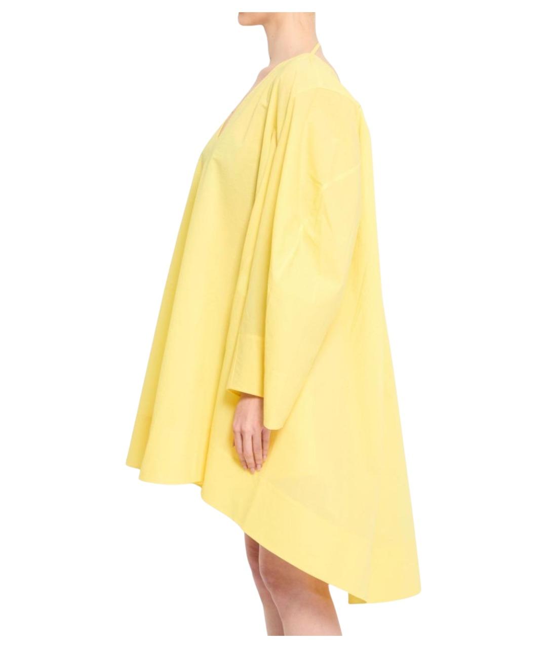 JACQUEMUS Желтое хлопковое повседневное платье, фото 4