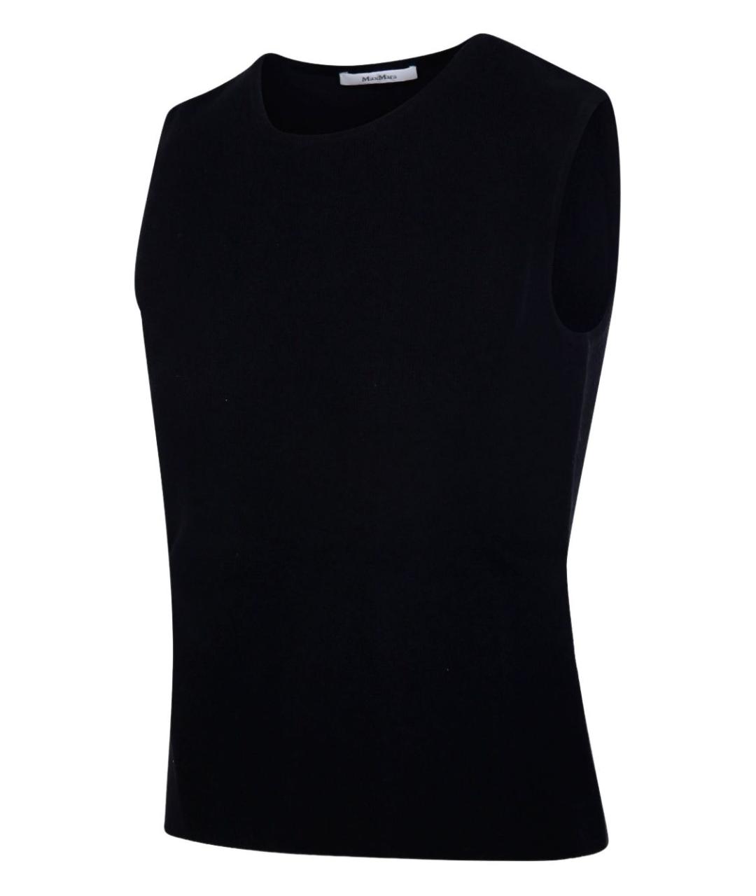 MAX MARA Черная шерстяная жилетка, фото 3