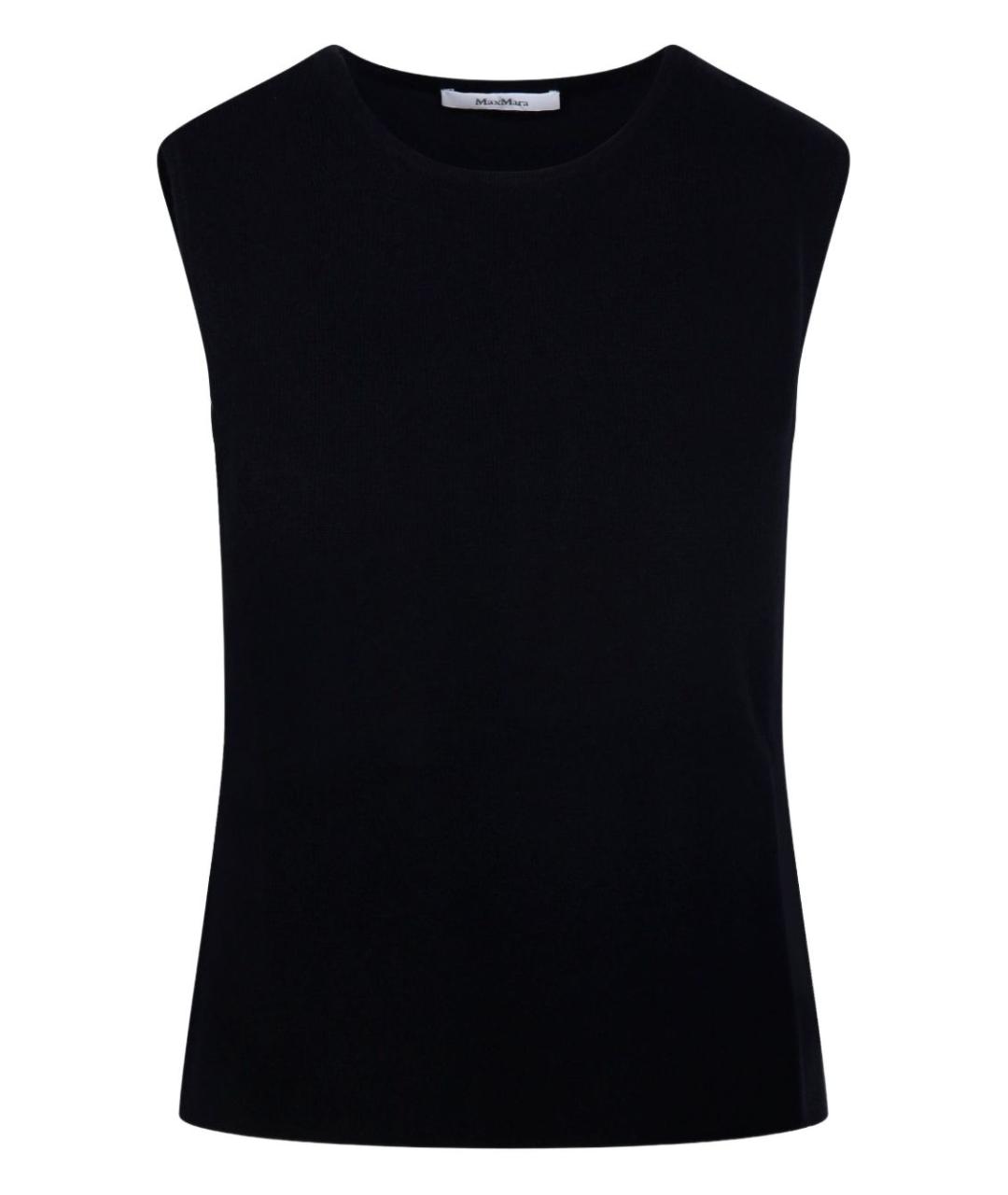 MAX MARA Черная шерстяная жилетка, фото 1
