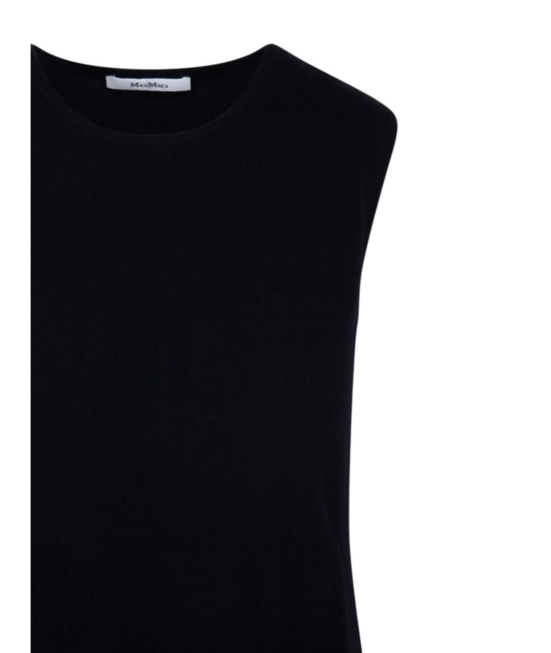 MAX MARA Черная шерстяная жилетка, фото 4