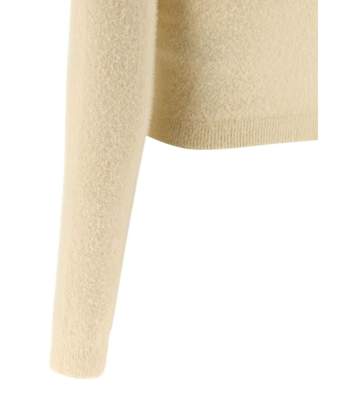 ELISABETTA FRANCHI Бежевый полиамидовый джемпер / свитер, фото 3