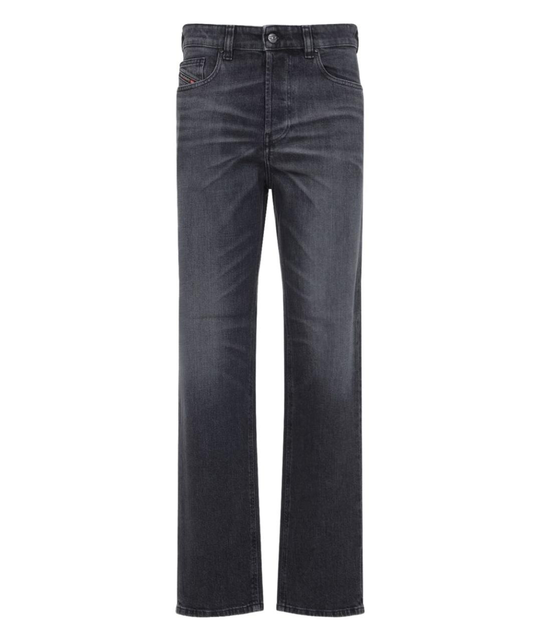 DIESEL Черные хлопковые прямые джинсы, фото 1