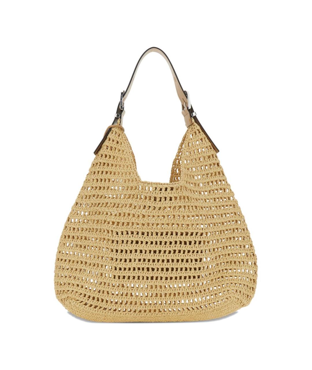 MICHAEL KORS Бежевая пелетеная сумка тоут, фото 3