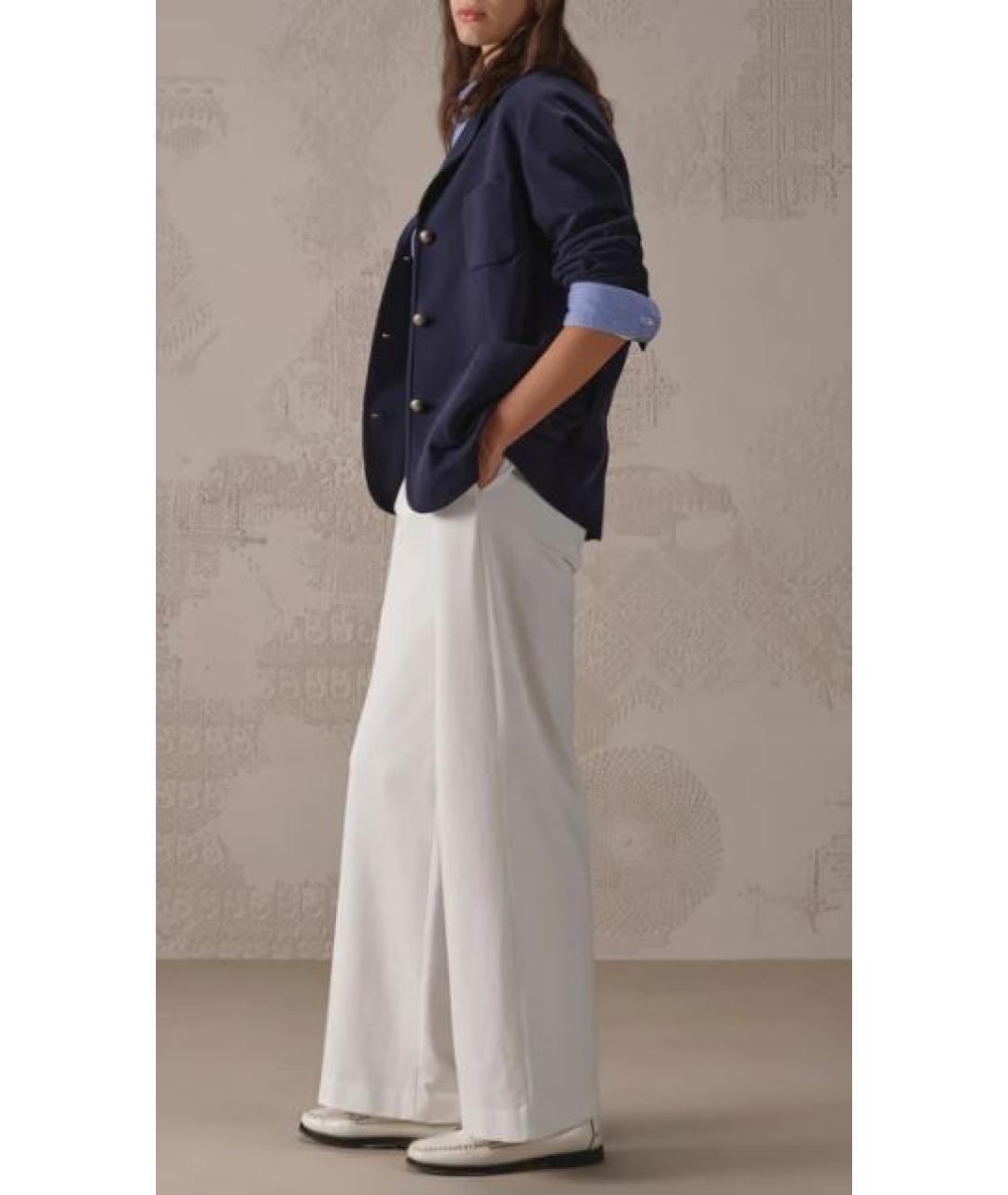 CIRCOLO 1901 Белые прямые брюки, фото 2