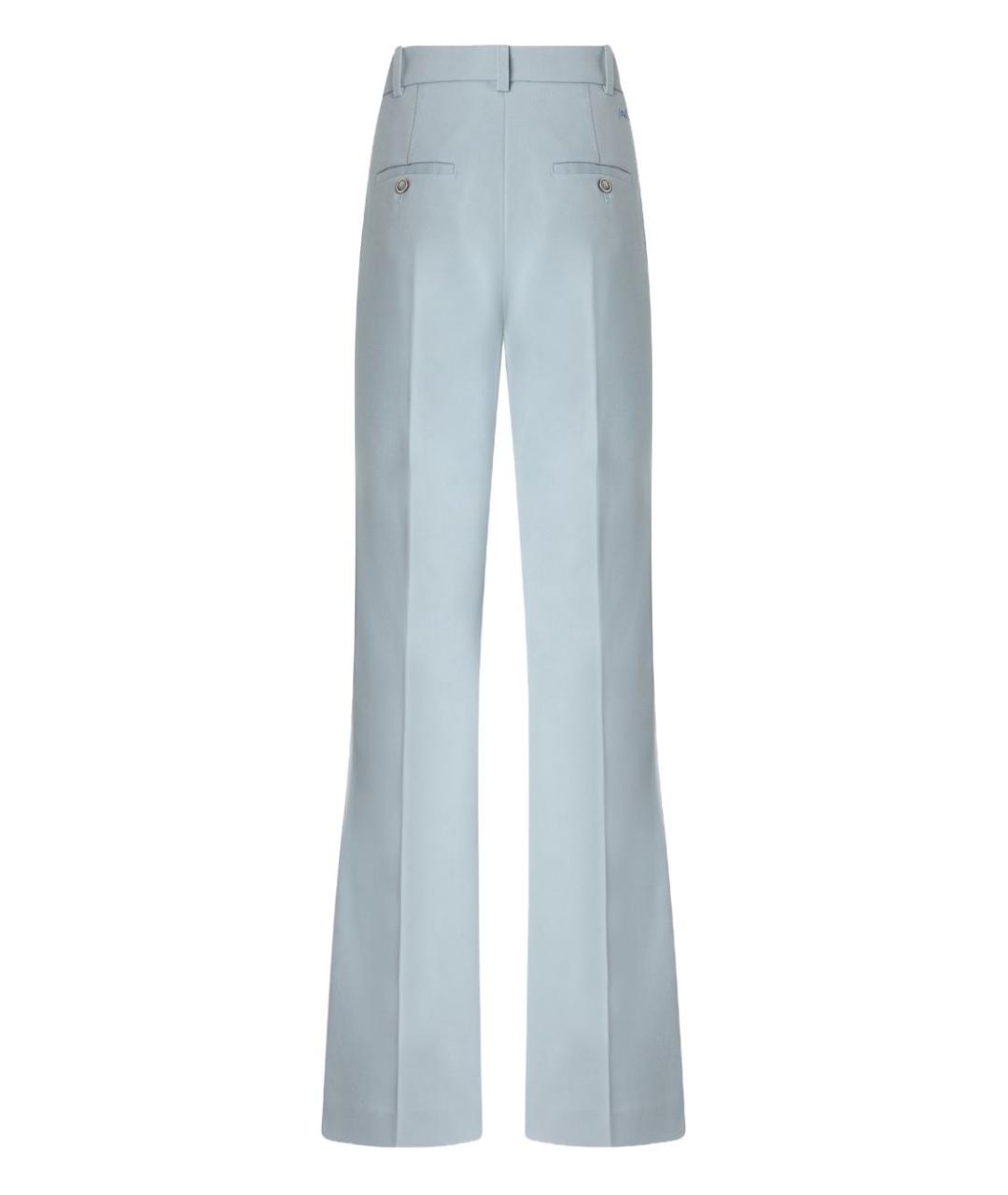 PINKO Голубые полиэстеровые прямые брюки, фото 2