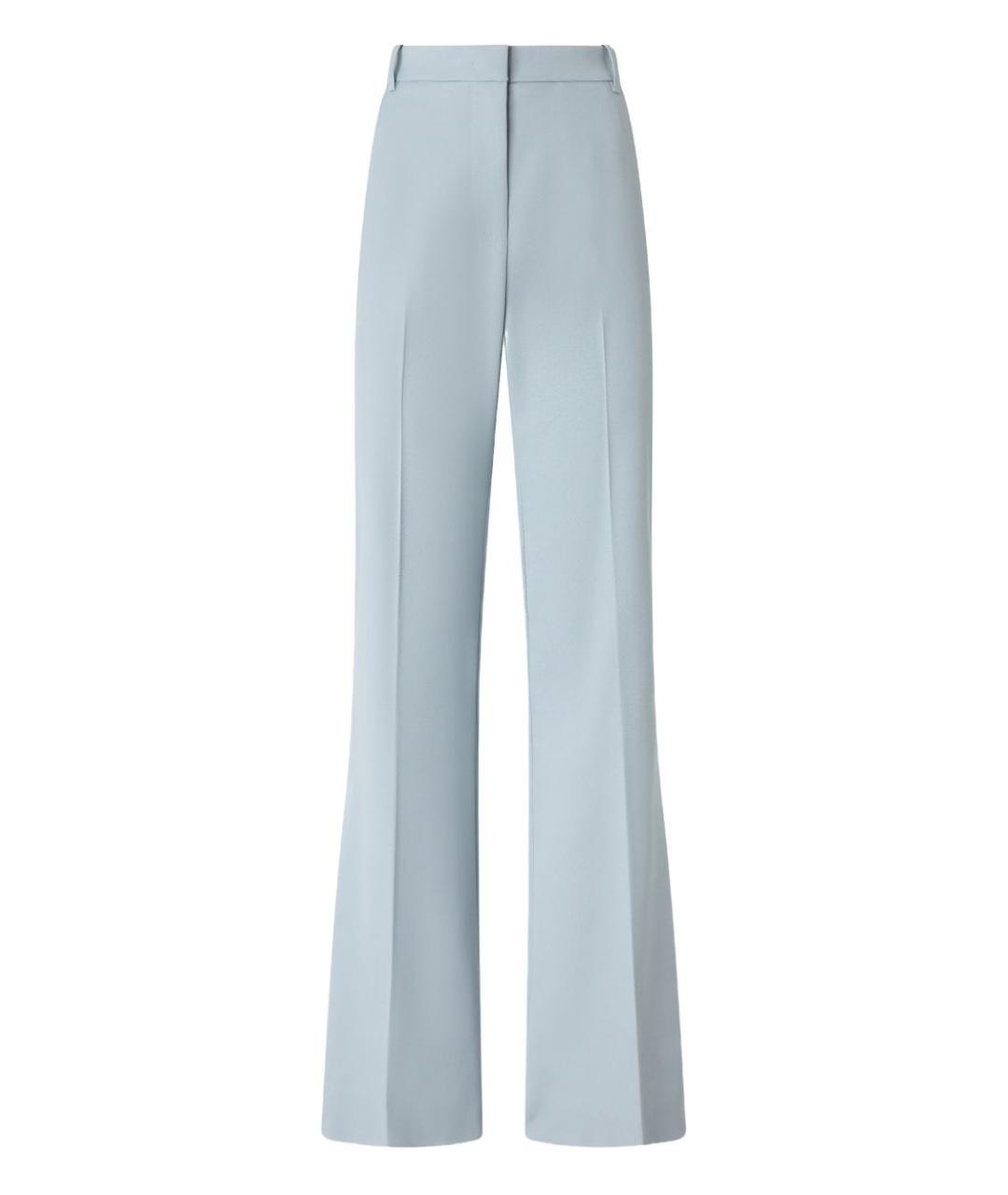 PINKO Голубые полиэстеровые прямые брюки, фото 1