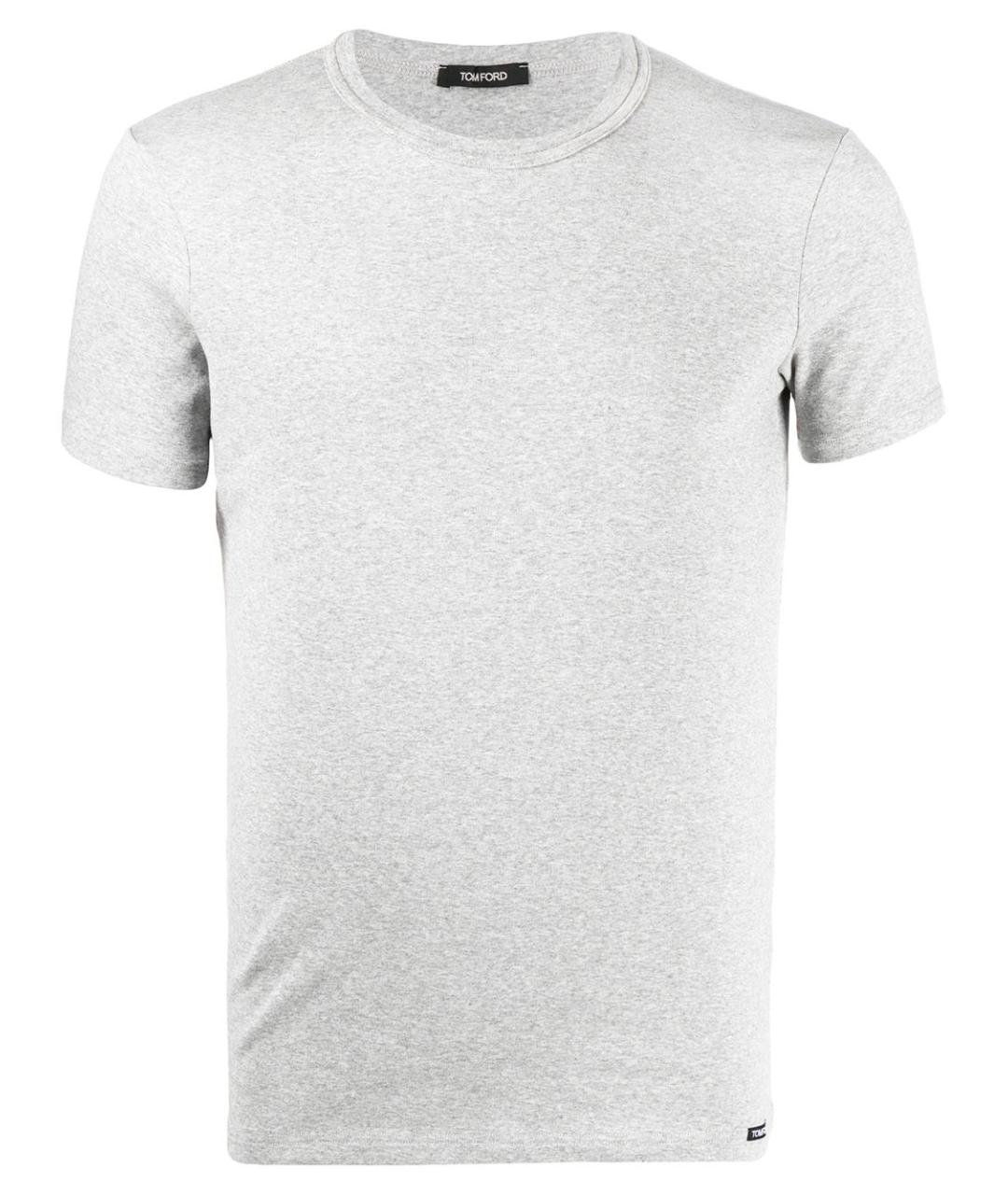 TOM FORD Серая хлопковая футболка, фото 1